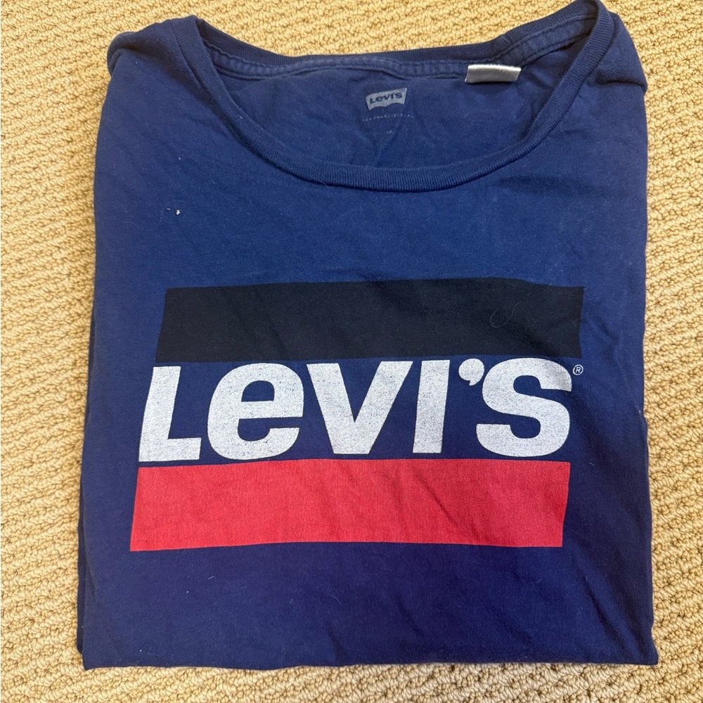 Medium Levi's Blue Crew Neck Tee